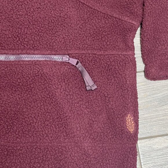 NWT Free People Movement x Hatch Hit The Slopes Fleece Jacket XS Deep Maroon - Picture 10 of 15